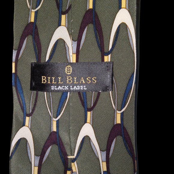 Bill Blass Black Label 100% Silk Tie. Vintage retro! EUC - Picture 2 of 4